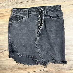 High rise Jean skirt